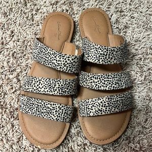 Universal thread leopard sandals